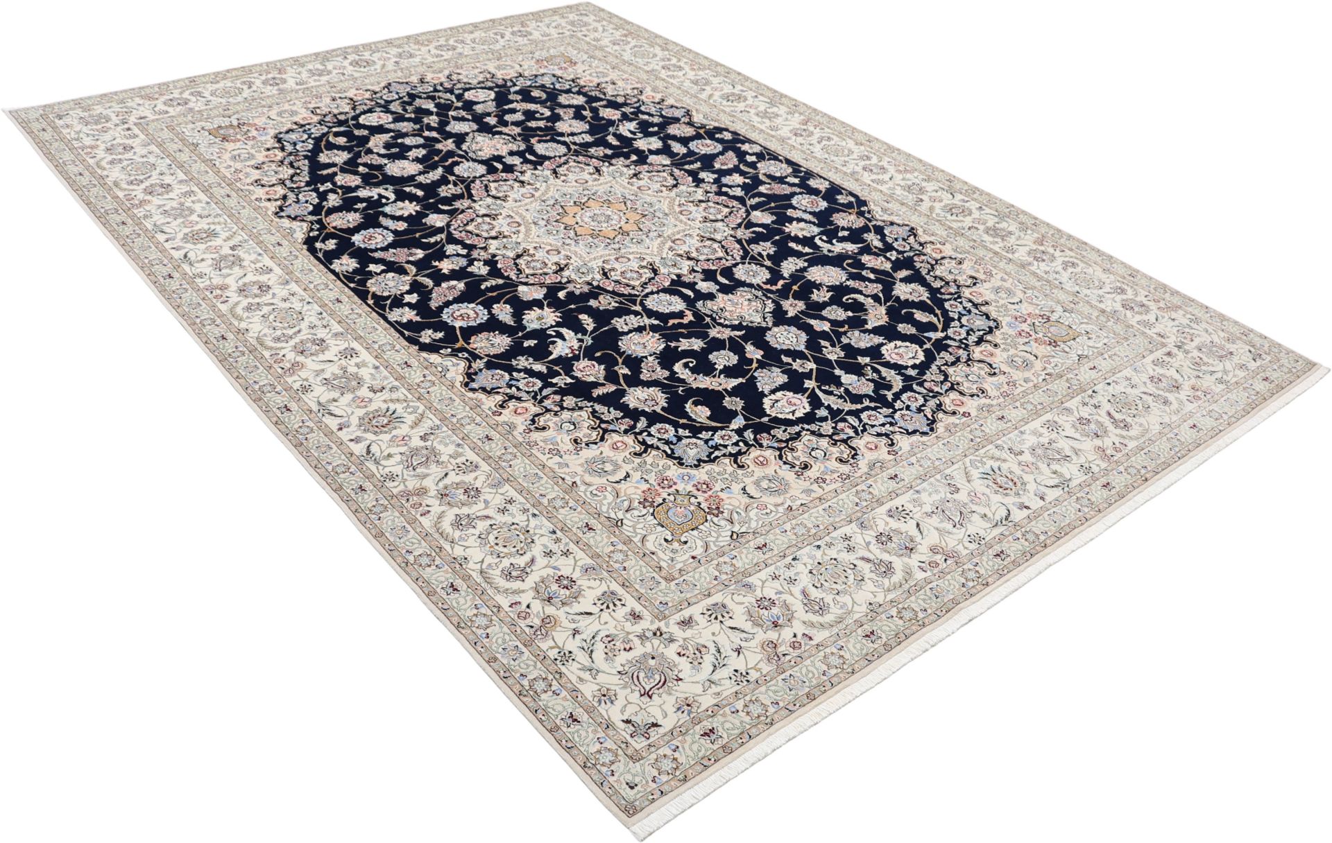 perserteppich-nain-217-x-307-cm-schurwolle-seide-handgeknupft-7 Nain Perserteppich 217 × 307 cm aus Wolle & Seide, handgeknüpft