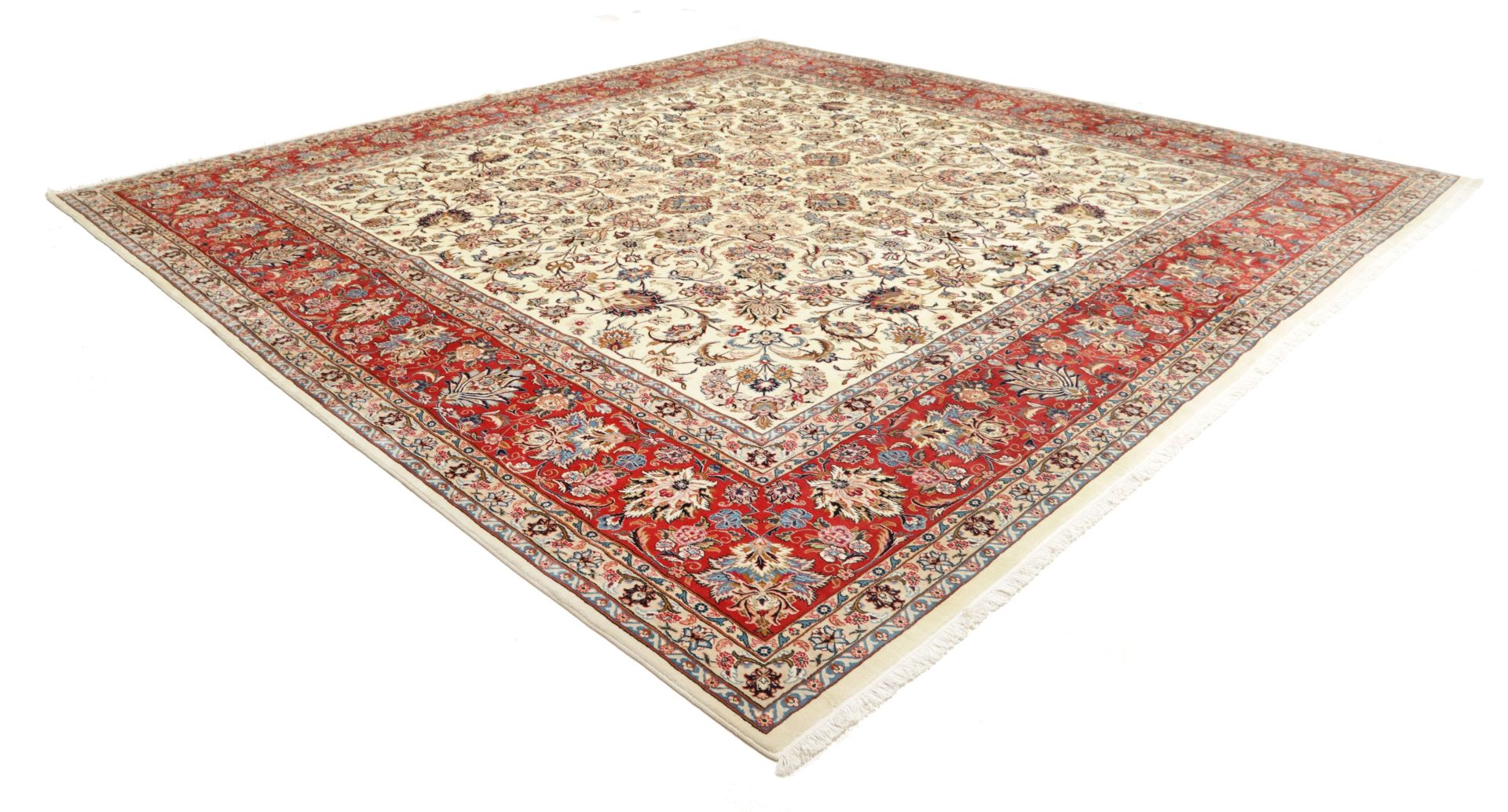Handgeknüpfter Mashhad Perserteppich, 410 × 408 cm, Wolle