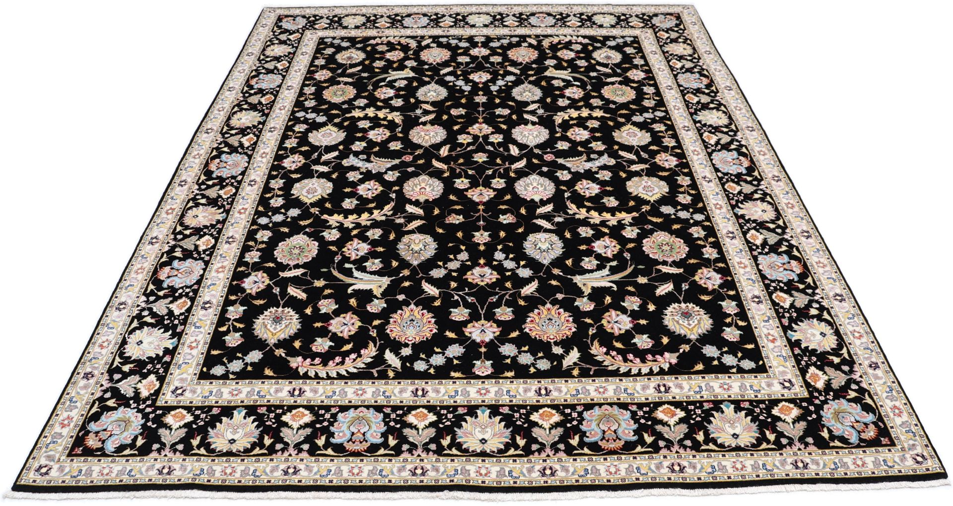 Handgeknüpfter Täbriz Perserteppich 198 × 258 cm