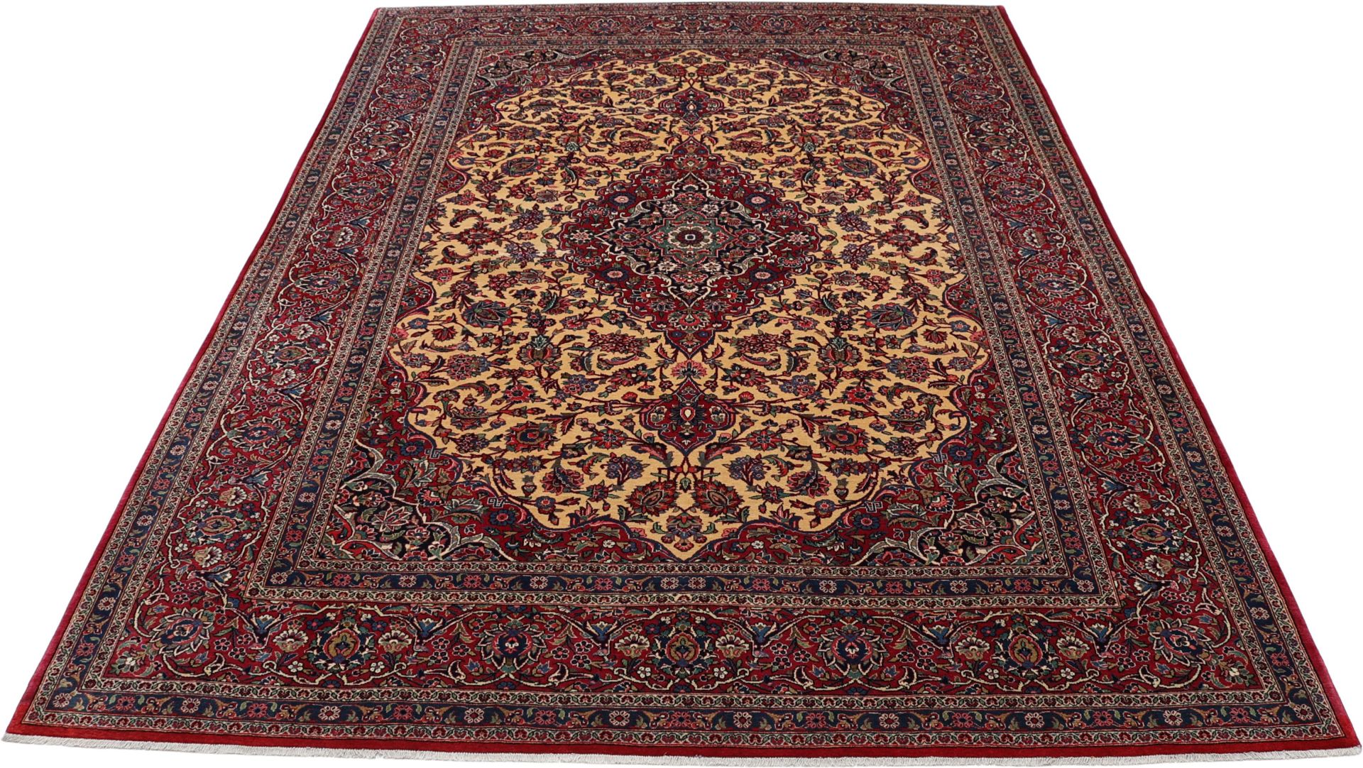 Kashan Perserteppich aus Iran, 235 × 333 cm