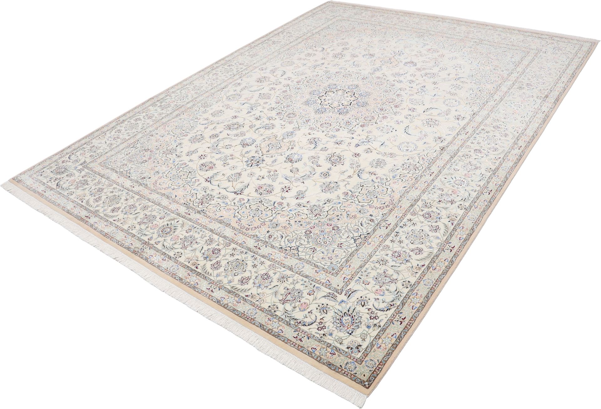 Nain Perserteppich 257 × 350 cm aus Wolle & Seide, handgeknüpft