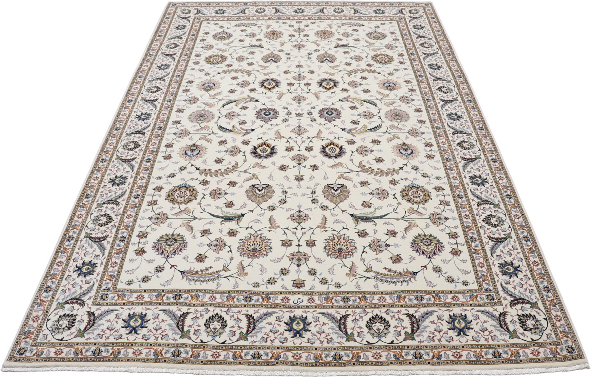 perserteppich-tabriz-203-x-310-cm-schurwolle-seide-handgeknupft-10 Handgeknüpfter Täbriz Perserteppich 203 × 310 cm