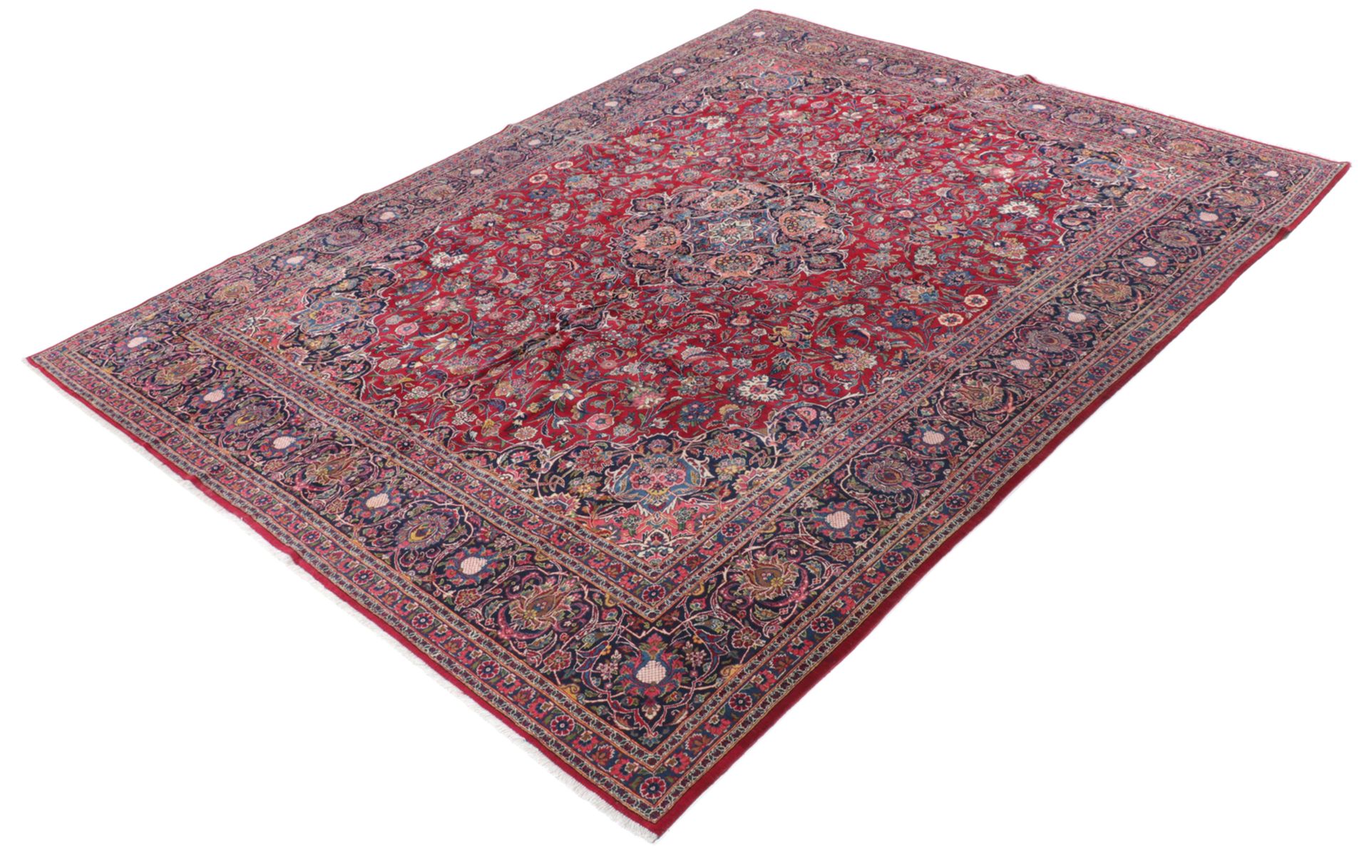 Kashan Perserteppich 322 × 430 cm aus Wolle, handgeknüpft