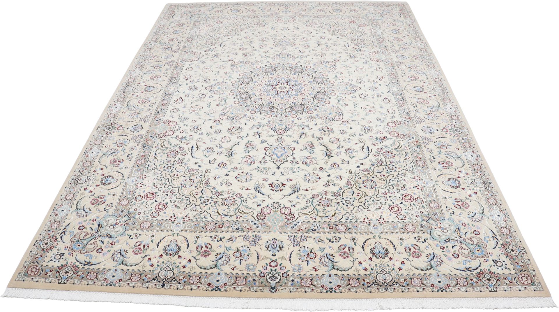 Nain Perserteppich 254 × 360 cm aus Wolle & Seide, handgeknüpft