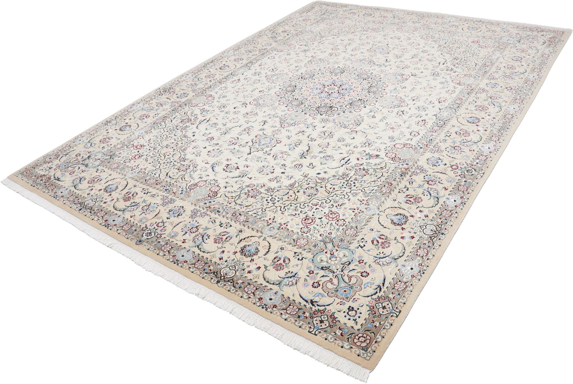 Nain Perserteppich 254 × 360 cm aus Wolle & Seide, handgeknüpft