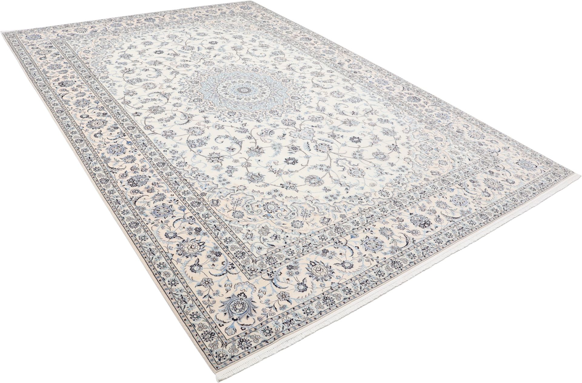 Handgeknüpfter Nain Perserteppich, 252 × 370 cm, Wolle & Seide