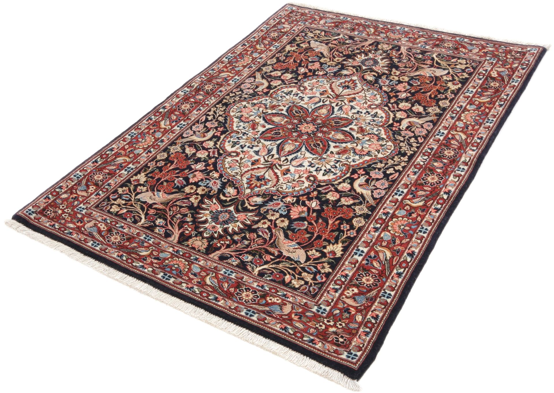 Isfahan Perserteppich 100 × 156 cm aus Wolle, handgeknüpft
