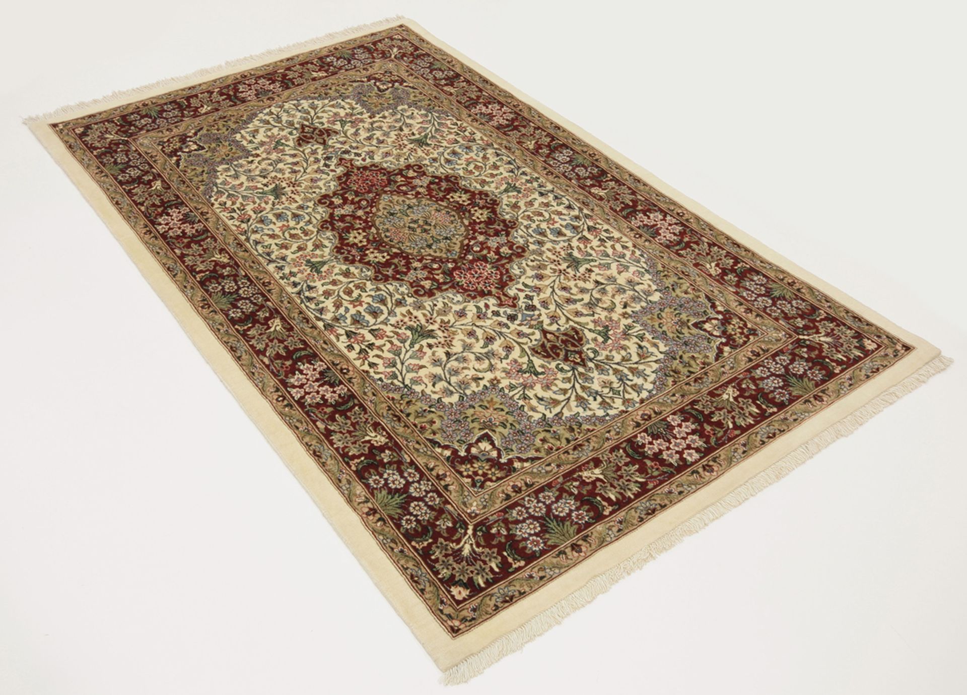 Handgeknüpfter Isfahan Perserteppich, 104 × 167 cm, Wolle