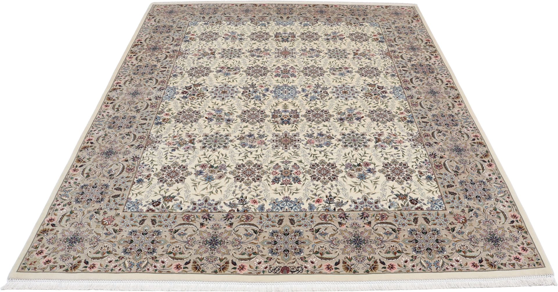 Isfahan Perserteppich aus Iran, 198 × 245 cm