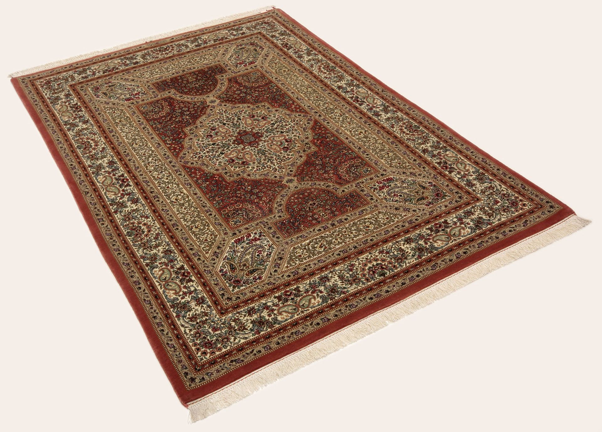 Handgeknüpfter Ghom Perserteppich 143 × 210 cm