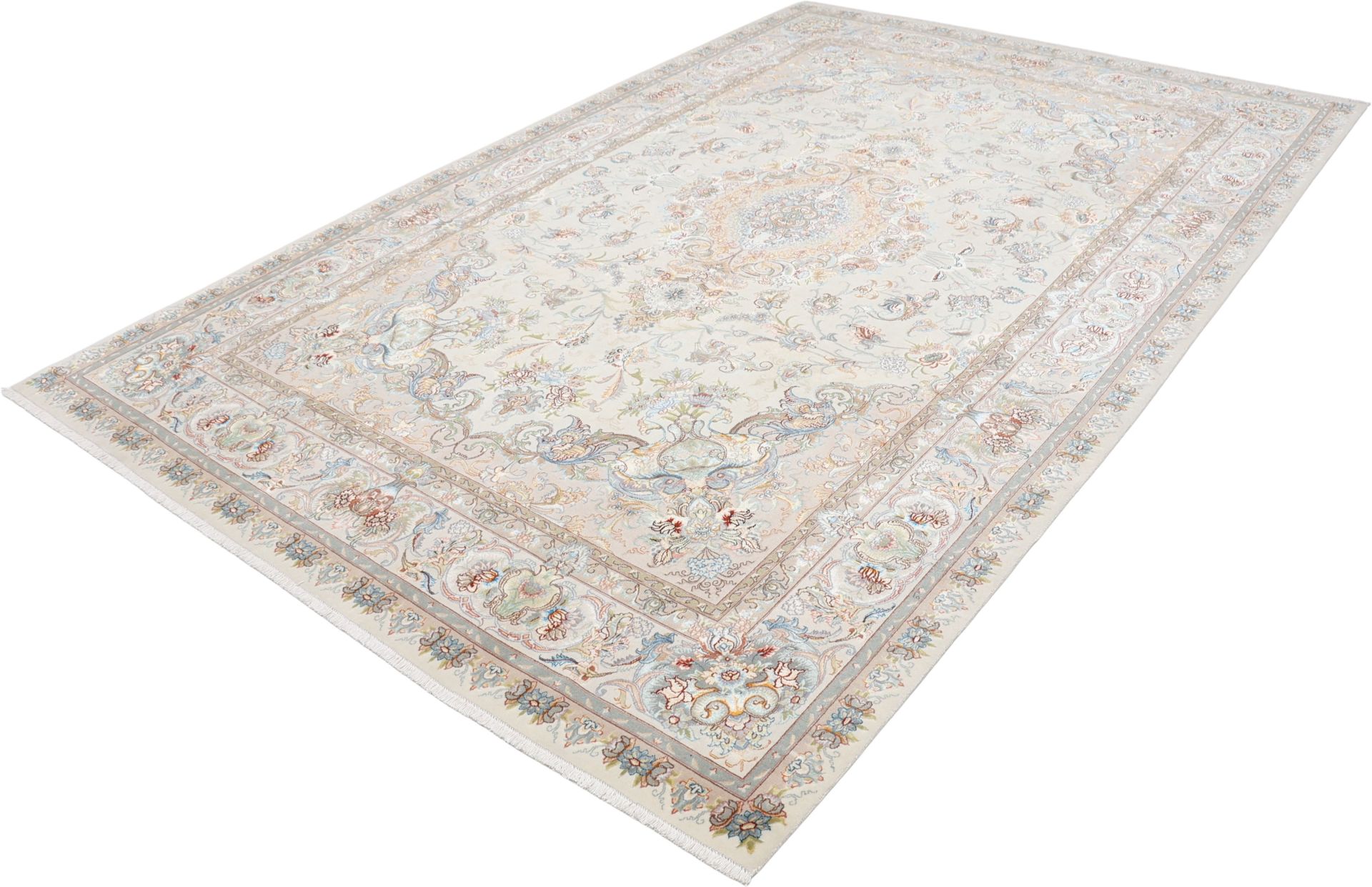 Täbriz Perserteppich 205 × 312 cm aus Wolle & Seide, handgeknüpft
