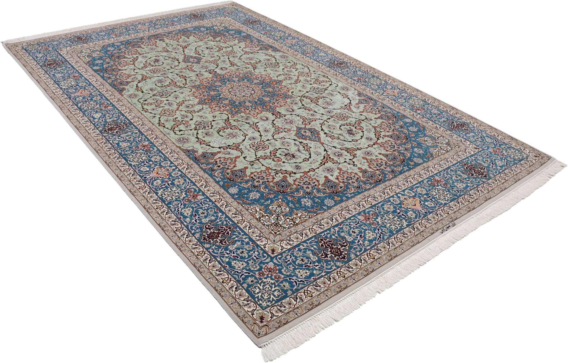 Handgeknüpfter Isfahan Perserteppich 207 × 325 cm