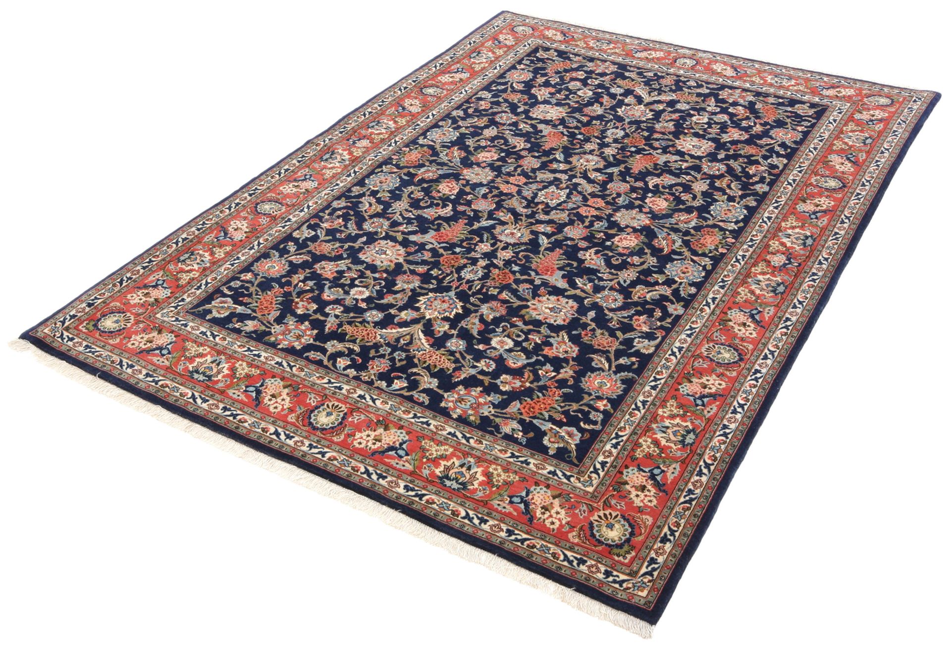 Isfahan Perserteppich 135 × 202 cm aus Wolle, handgeknüpft