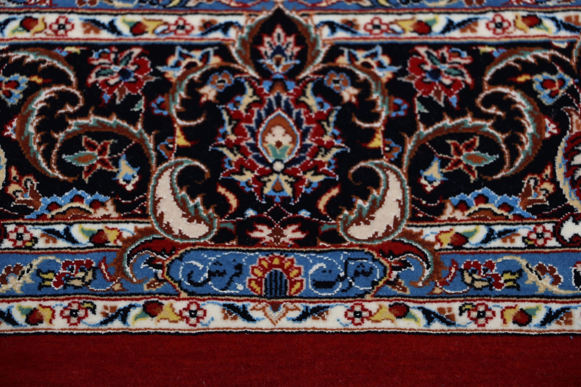 Handgeknüpfter Isfahan Perserteppich, 195 × 253 cm, Wolle & Seide