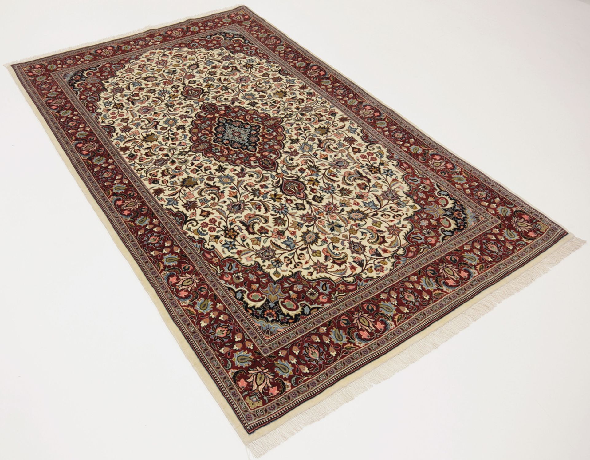 Handgeknüpfter Isfahan Perserteppich, 109 × 175 cm, Wolle