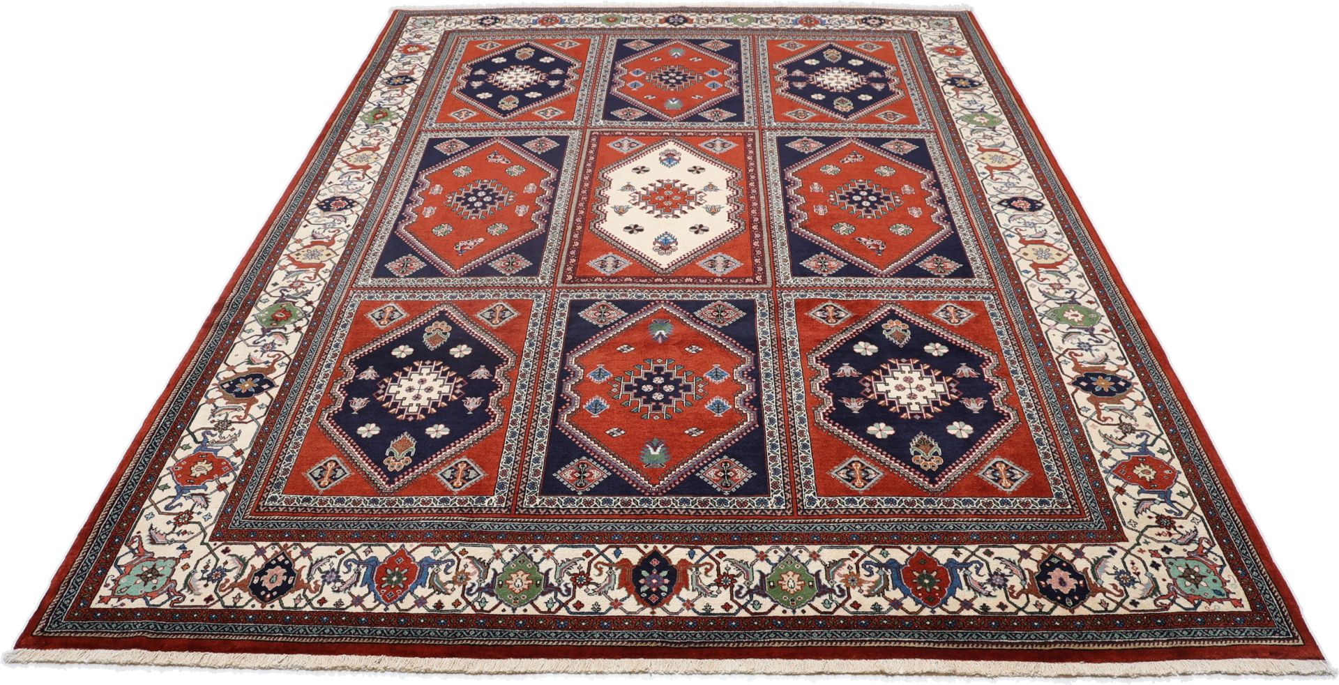Handgeknüpfter Qashqai Perserteppich 252 × 344 cm