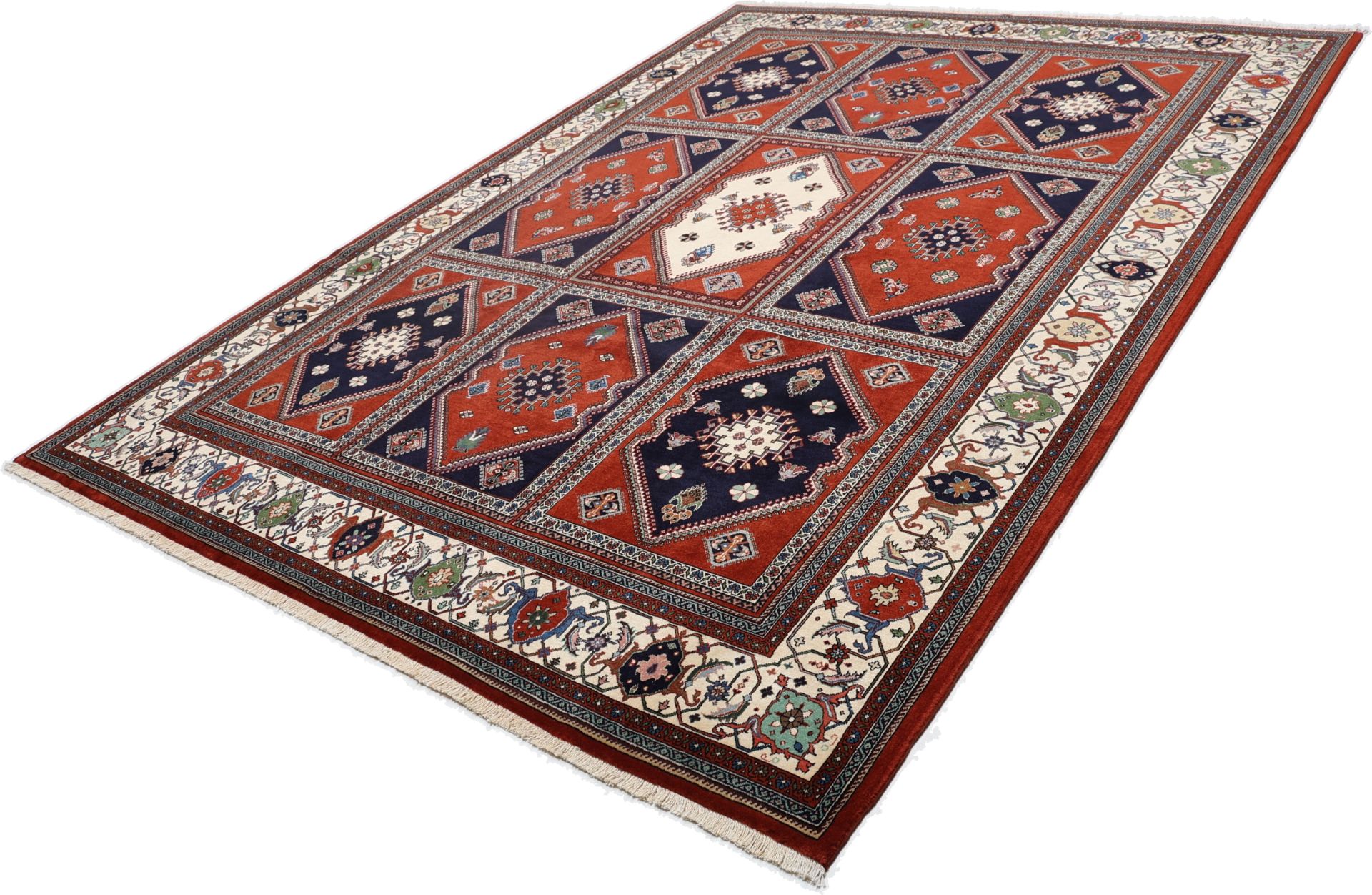 Handgeknüpfter Qashqai Perserteppich 252 × 344 cm
