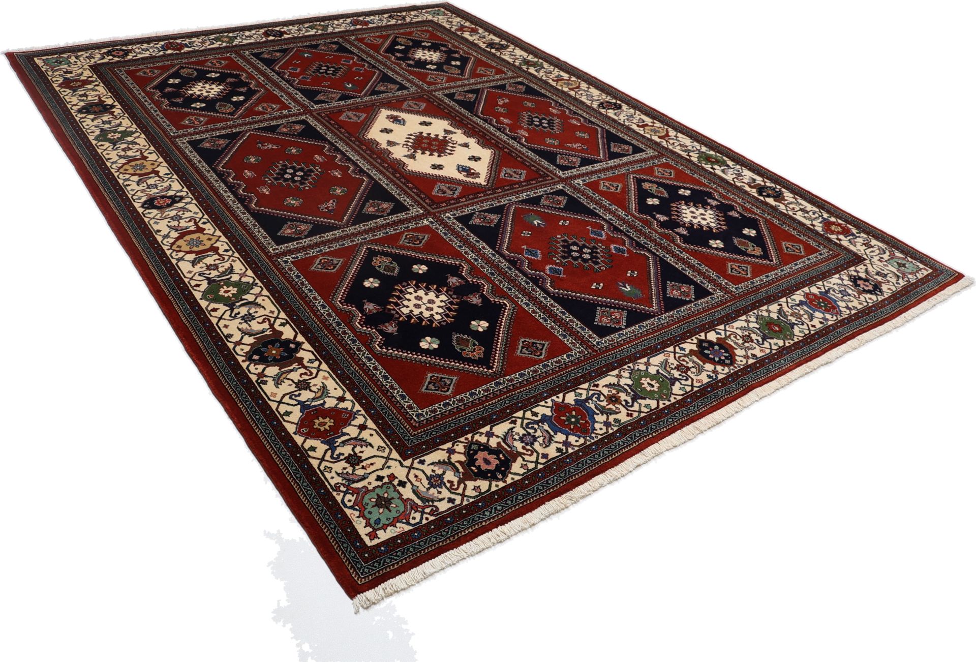Handgeknüpfter Qashqai Perserteppich 252 × 344 cm