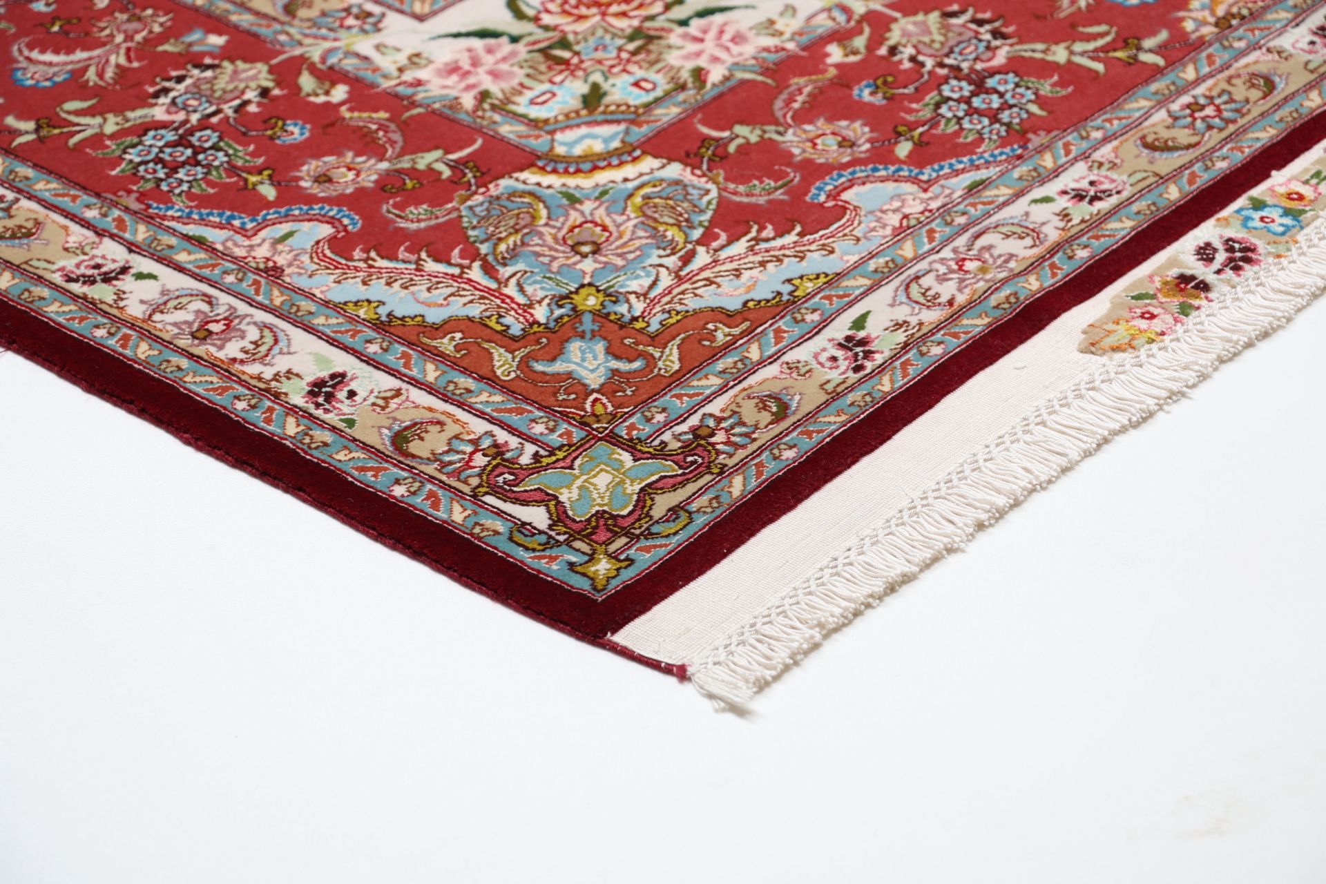 perserteppich-tabriz-205-x-302-cm-schurwolle-seide-handgeknupft-9 Handgeknüpfter Täbriz Perserteppich 205 × 302 cm