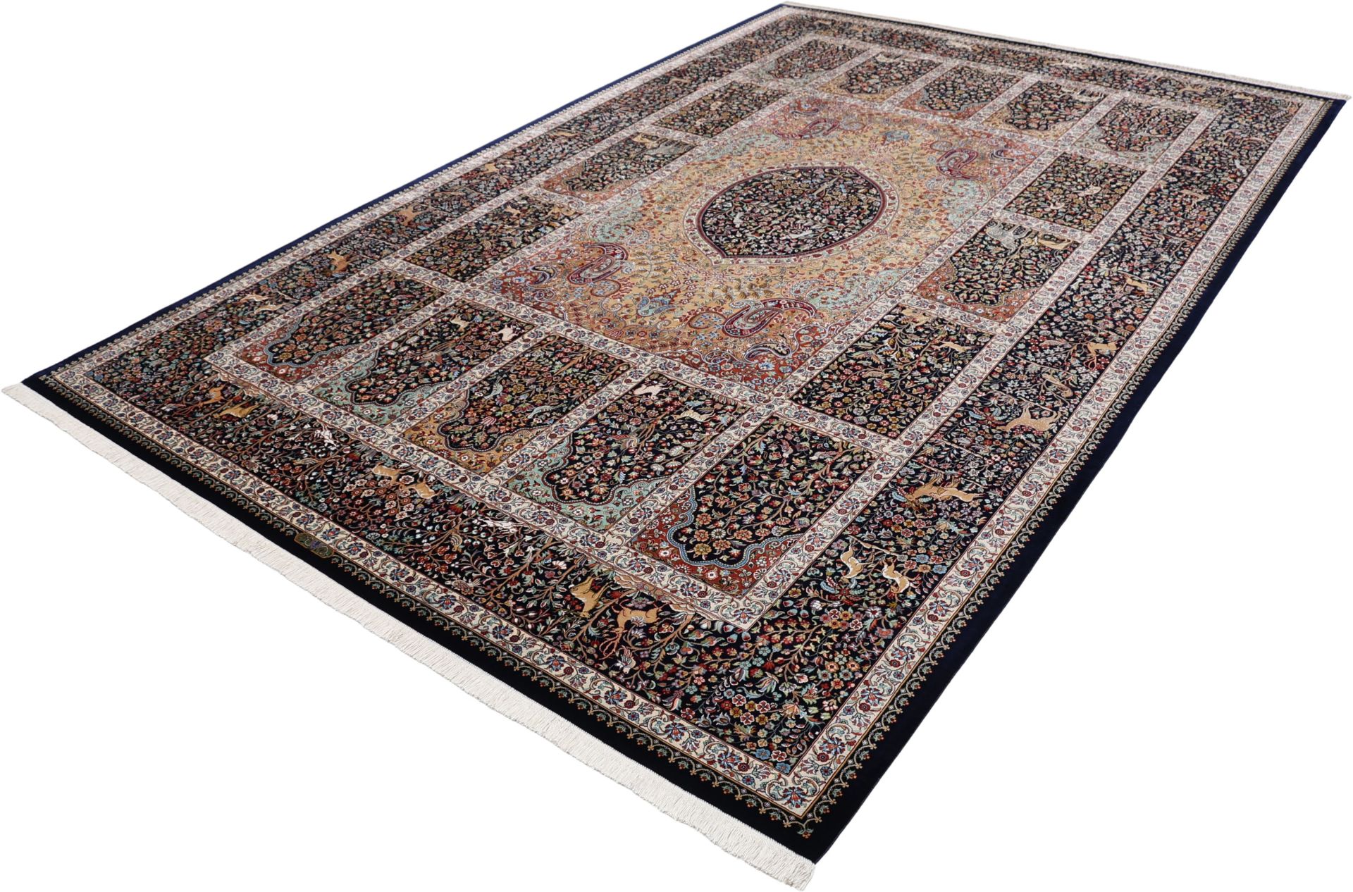Handgeknüpfter Ghom Perserteppich 209 × 308 cm