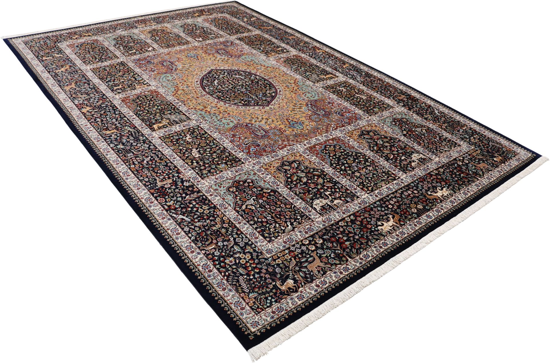 Handgeknüpfter Ghom Perserteppich 209 × 308 cm