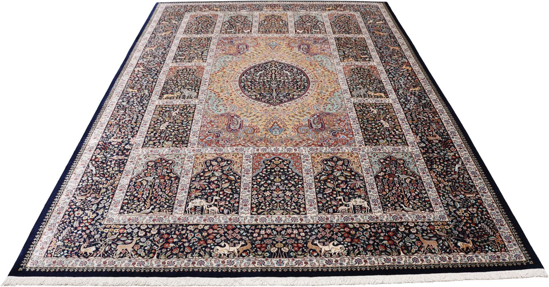 Handgeknüpfter Ghom Perserteppich 209 × 308 cm