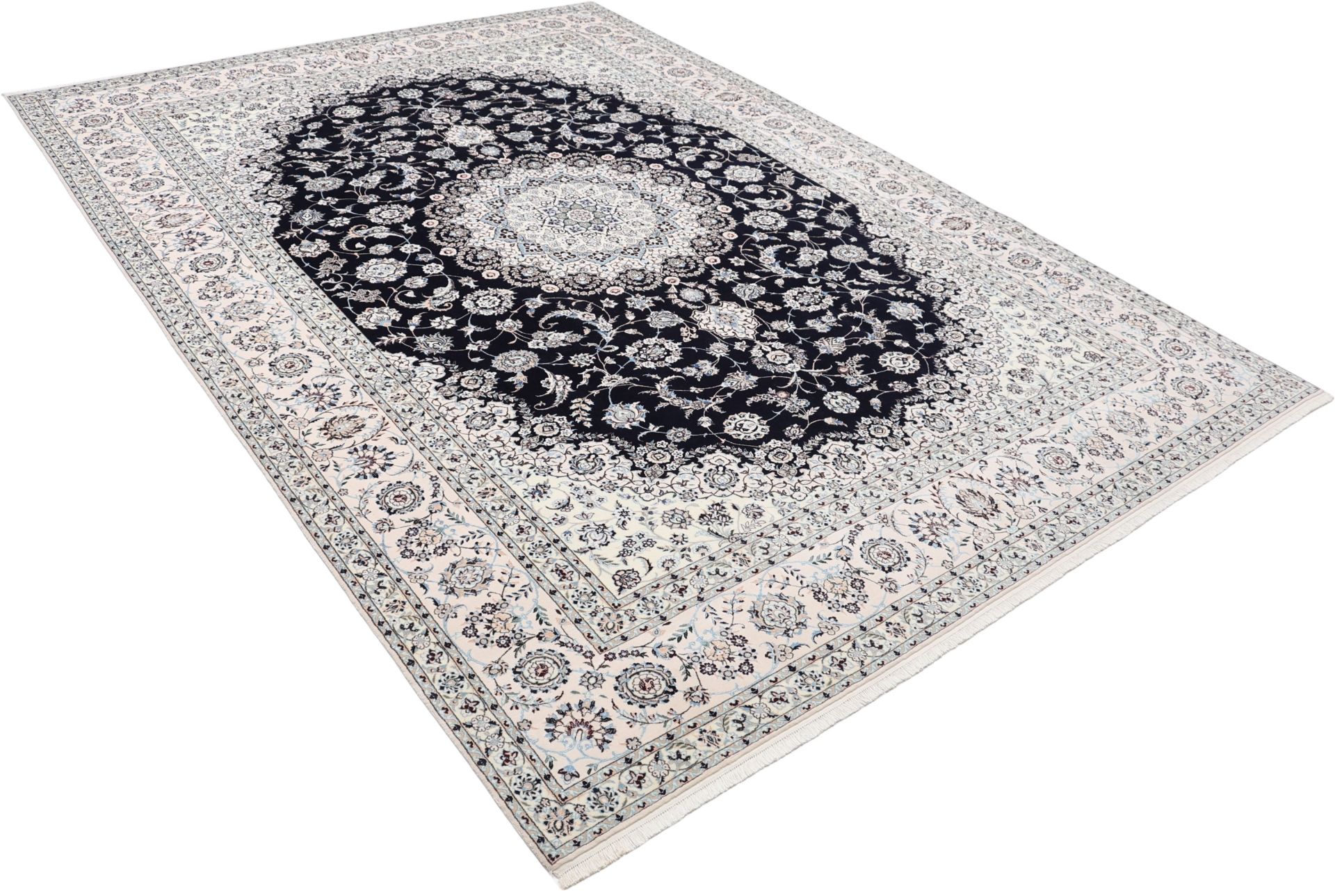 perserteppich-nain-251-x-357-cm-schurwolle-seide-handgeknupft-3 Handgeknüpfter Nain Perserteppich, 251 × 357 cm, Wolle & Seide