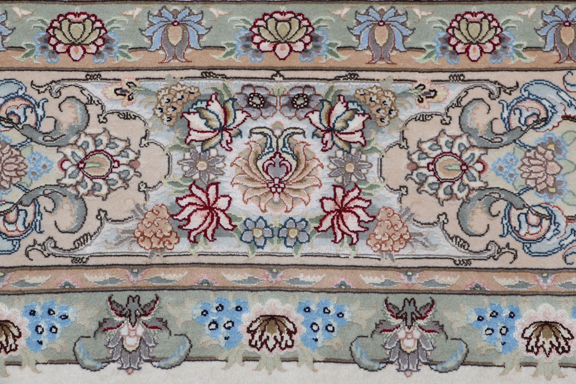 Handgeknüpfter Täbriz Perserteppich, 245 × 352 cm, Wolle & Seide