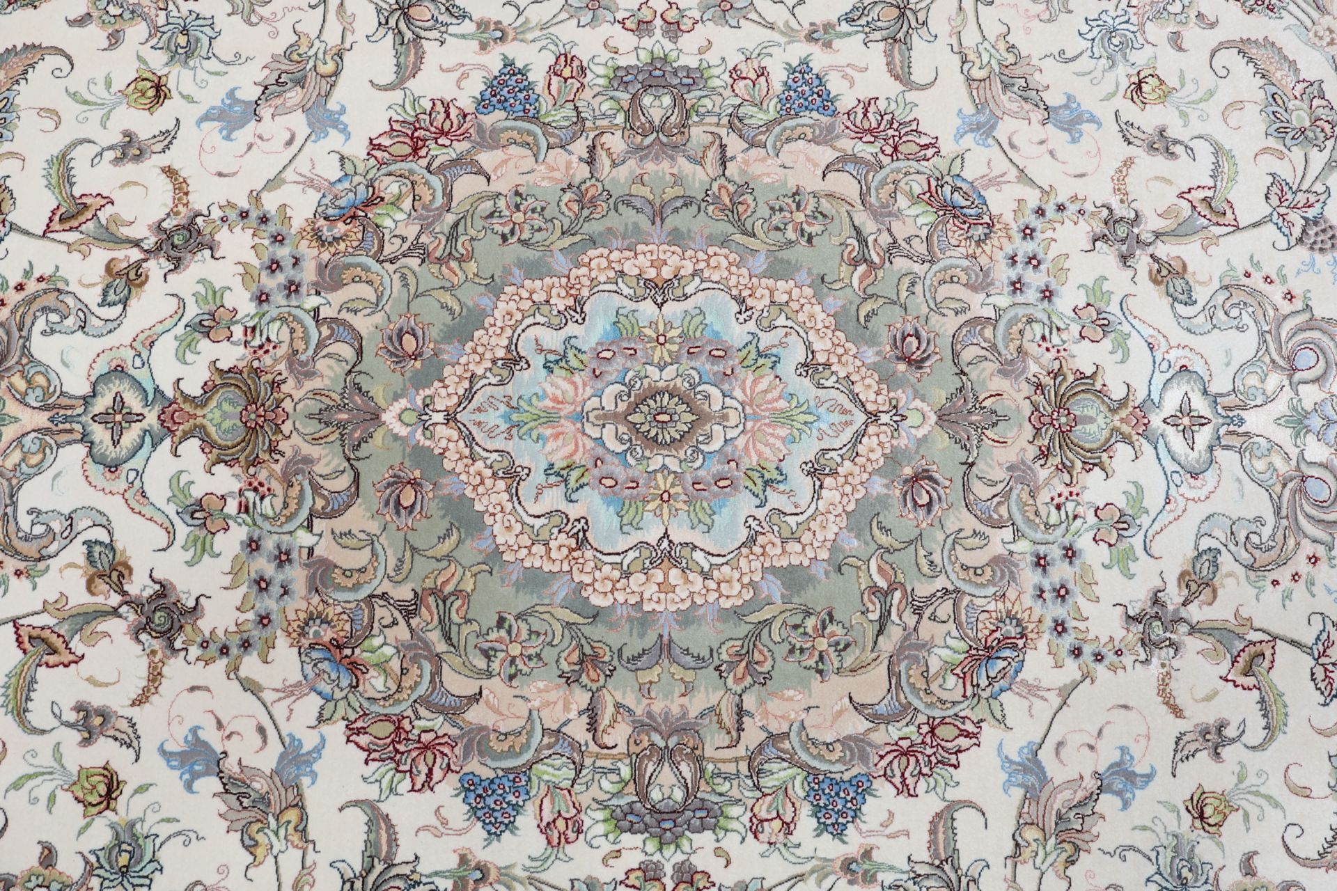 Handgeknüpfter Täbriz Perserteppich, 245 × 352 cm, Wolle & Seide