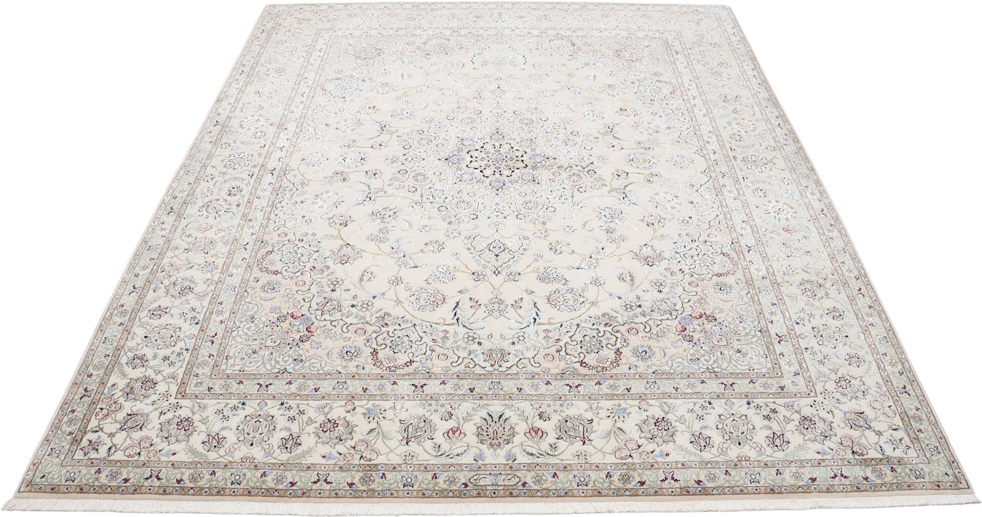Nain Perserteppich 206 × 256 cm aus Wolle & Seide, handgeknüpft