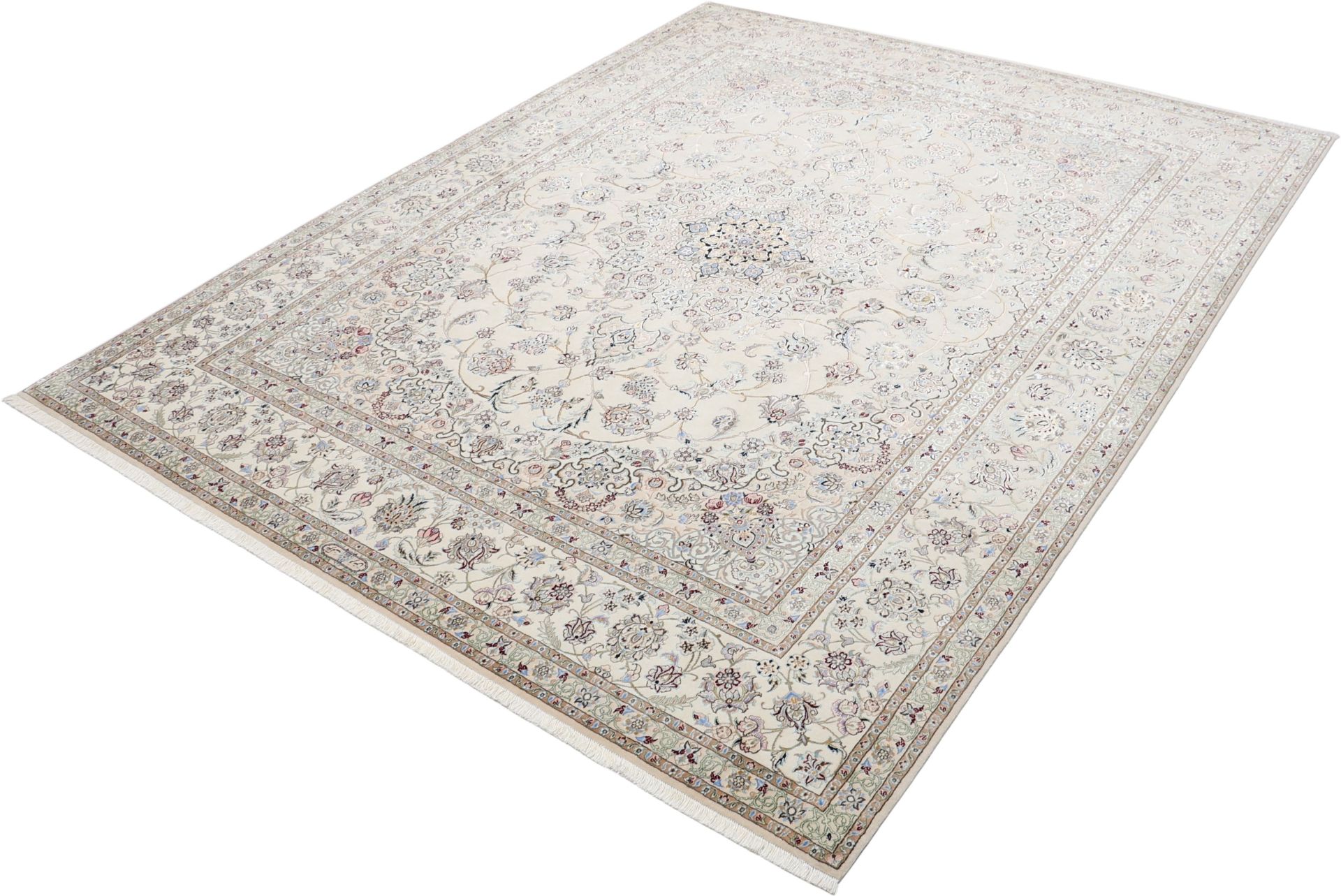 Nain Perserteppich 206 × 256 cm aus Wolle & Seide, handgeknüpft
