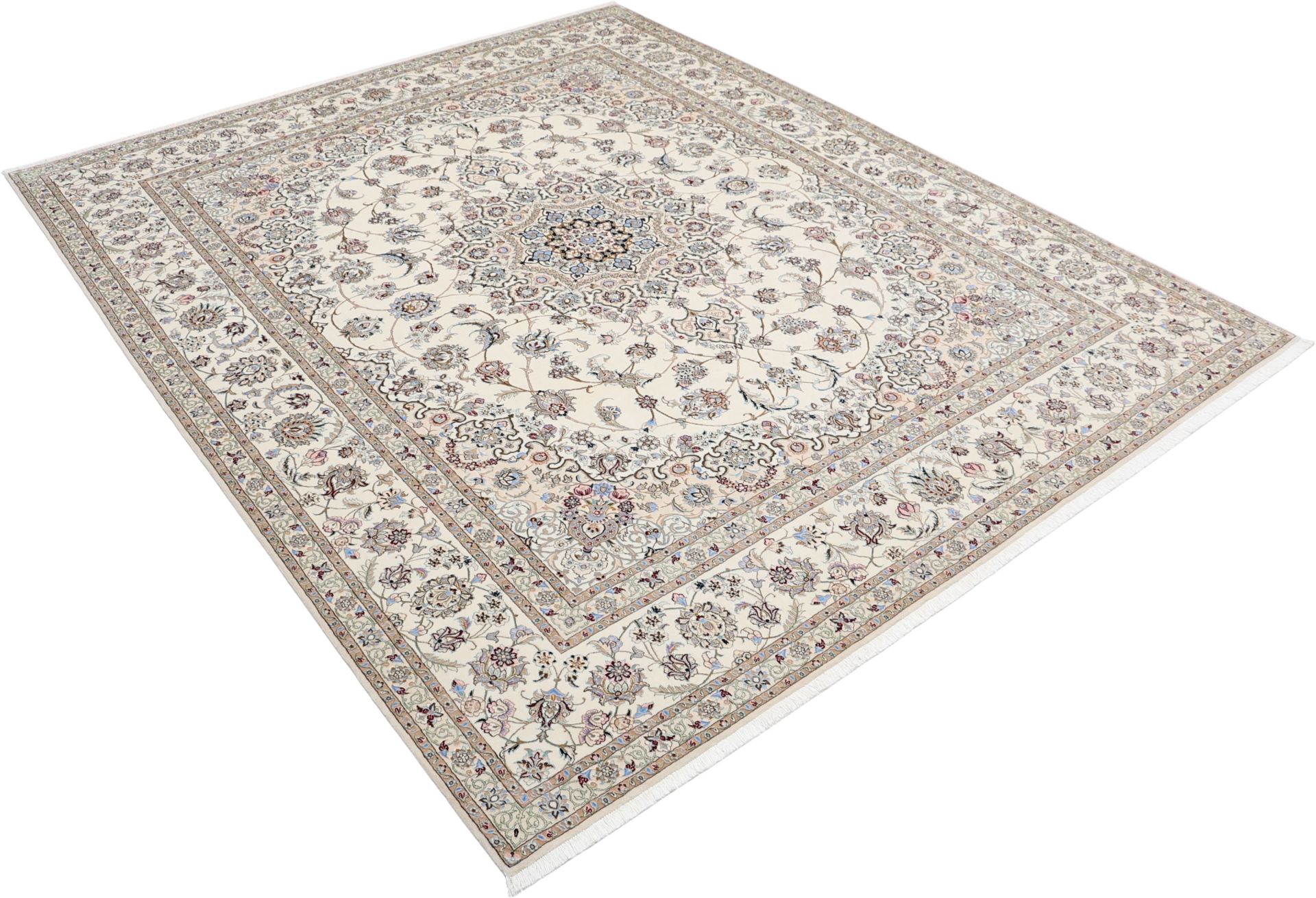 Nain Perserteppich 206 × 256 cm aus Wolle & Seide, handgeknüpft