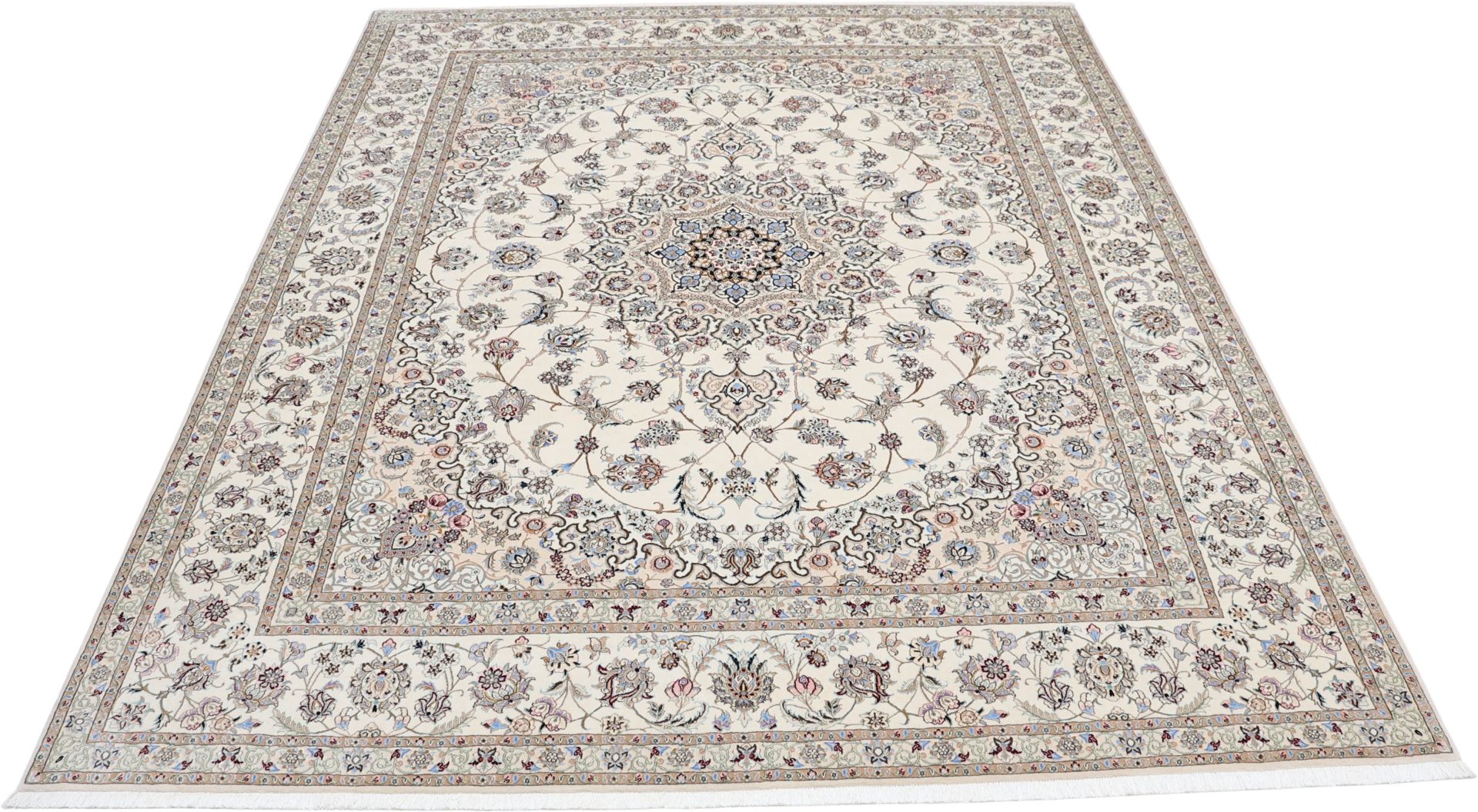 Nain Perserteppich 206 × 256 cm aus Wolle & Seide, handgeknüpft