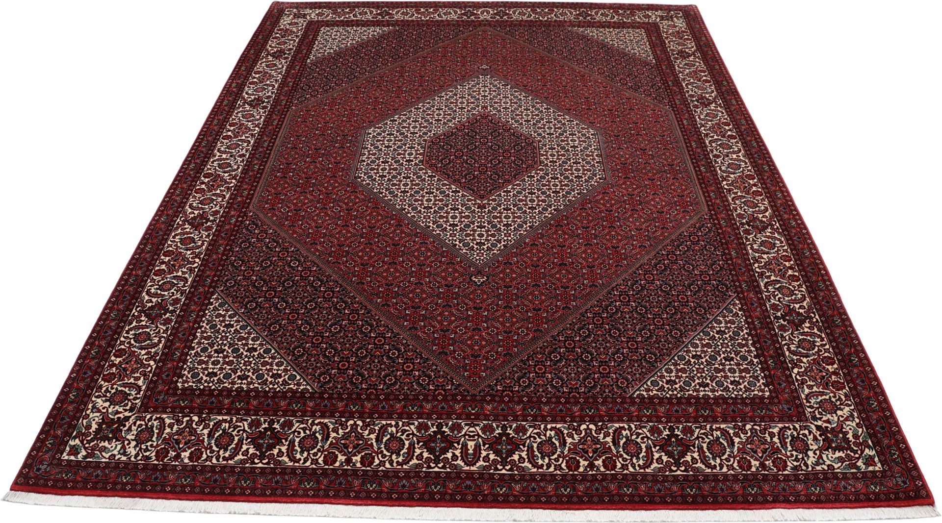Handgeknüpfter Bijar Perserteppich, 256 × 345 cm, Wolle & Seide