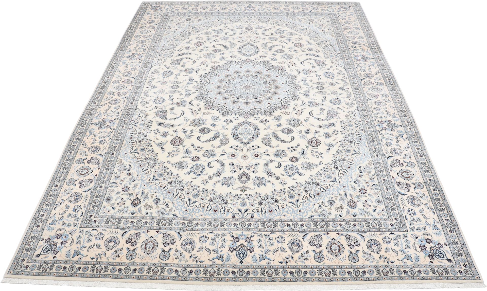 Nain Perserteppich 247 × 355 cm aus Wolle & Seide, handgeknüpft