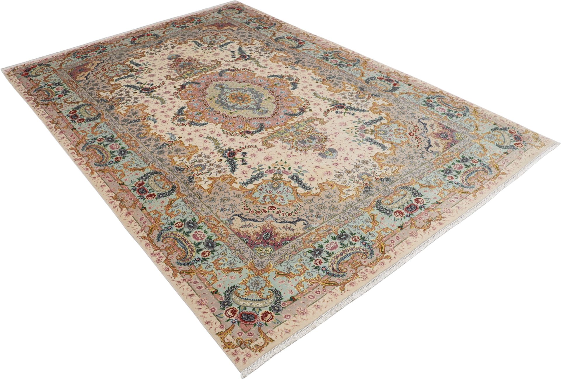 Handgeknüpfter Täbriz Perserteppich 245 × 358 cm