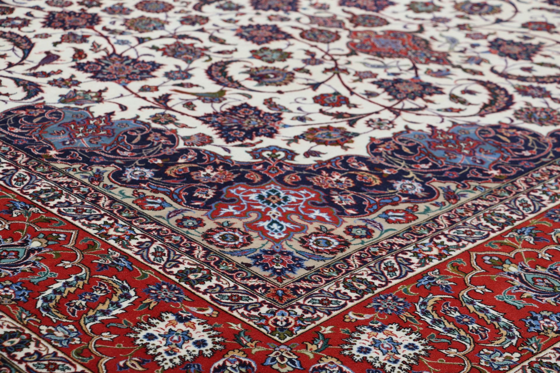 Handgeknüpfter Isfahan Perserteppich, 254 × 360 cm, Wolle