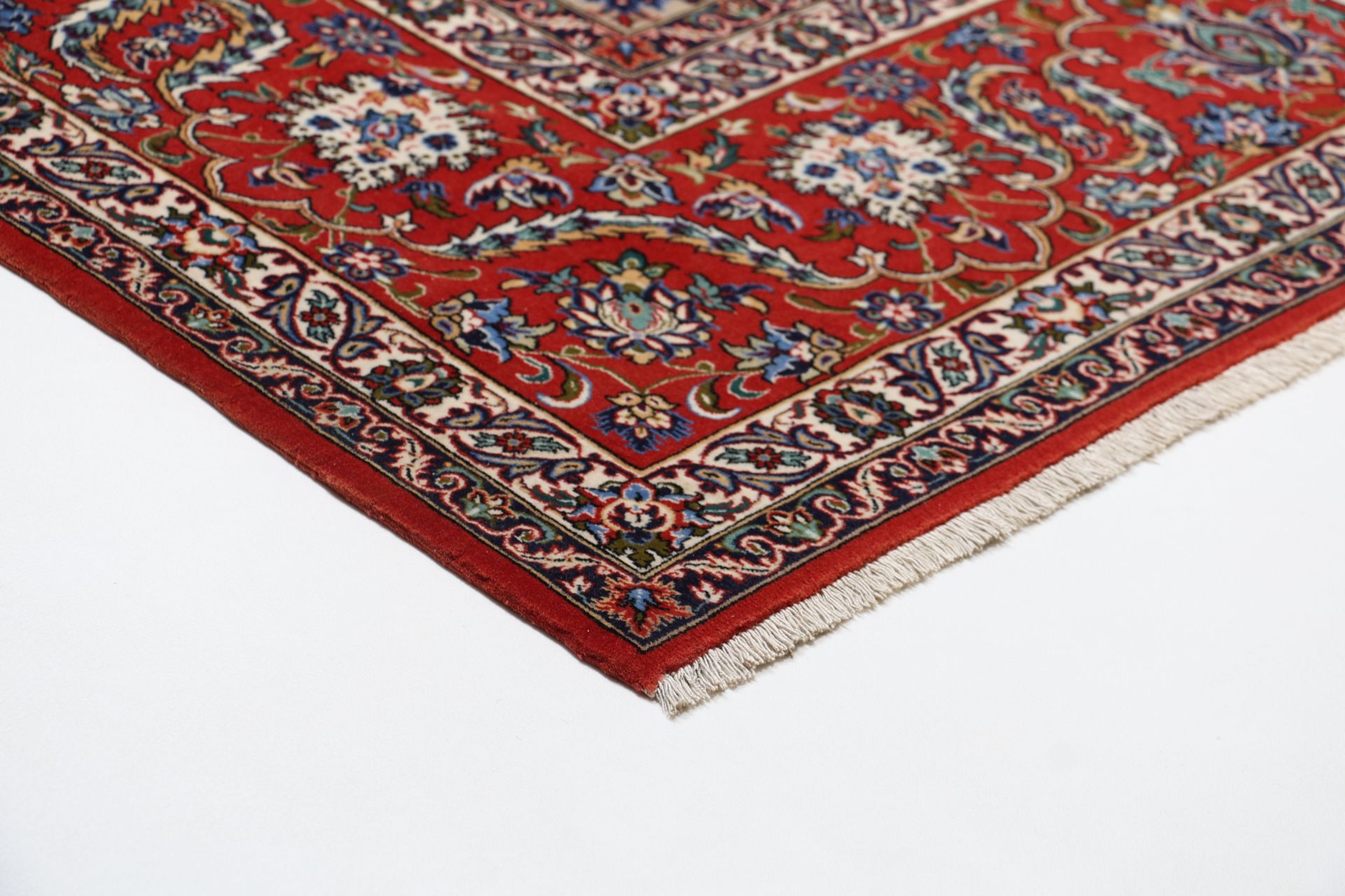Handgeknüpfter Isfahan Perserteppich, 254 × 360 cm, Wolle