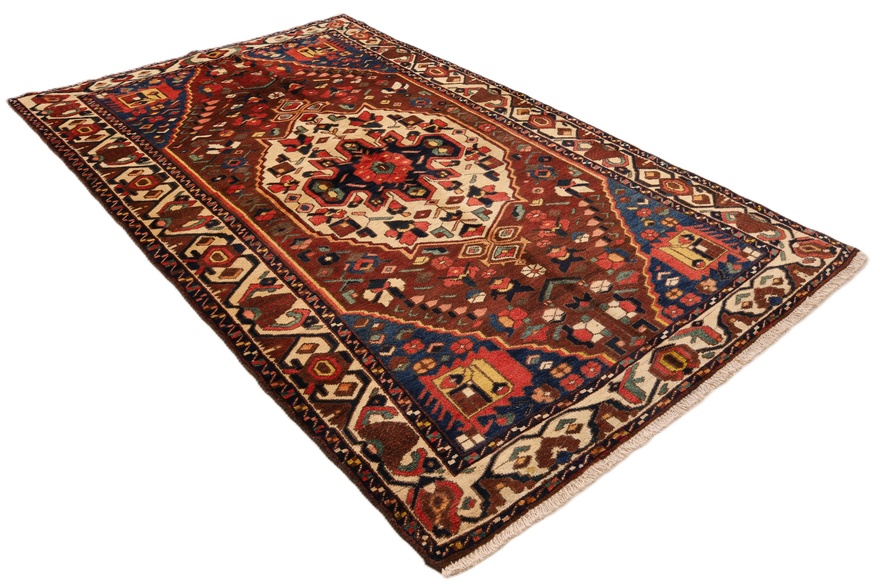 Antiker Bakhtiari Perserteppich, 262 × 151 cm, Wolle