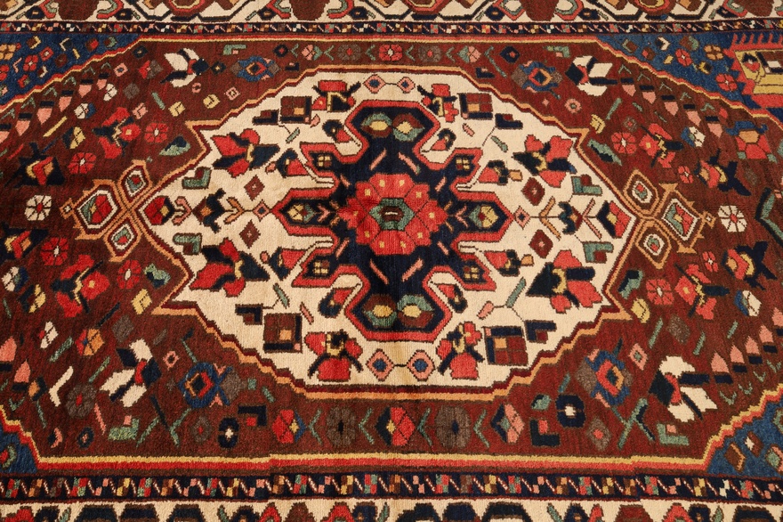 Antiker Bakhtiari Perserteppich, 262 × 151 cm, Wolle