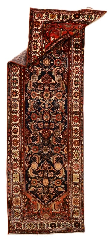 Handgeknüpfter Hamadan Perserteppich 299 × 90 cm