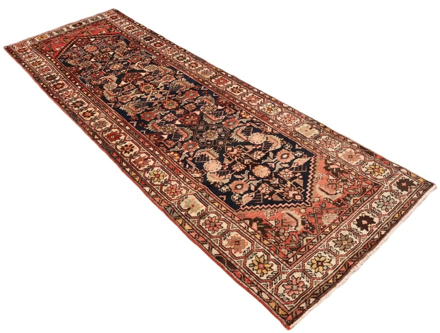 Handgeknüpfter Hamadan Perserteppich 299 × 90 cm