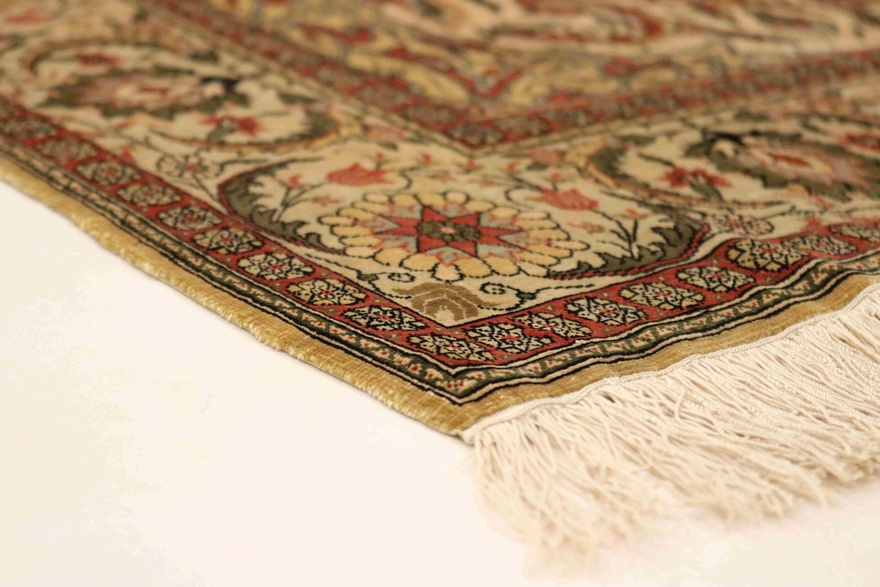 Hereke Orientteppich aus Türkei, 94 × 47 cm