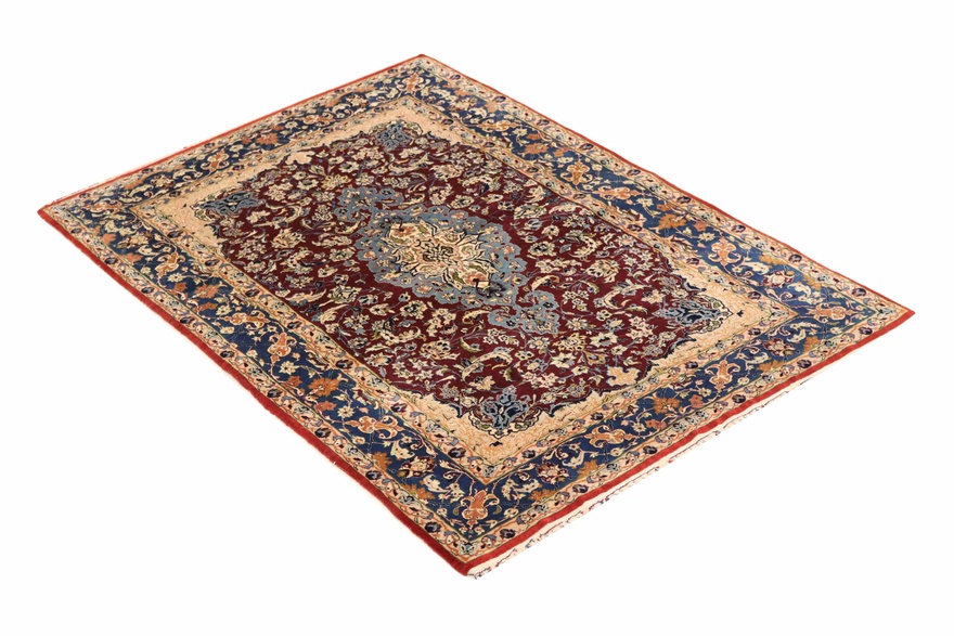 perserteppich-isfahan-171-x-110-cm-wolle-seide-handgeknupft-2 Handgeknüpfter Isfahan Perserteppich, 171 × 110 cm, Wolle & Seide