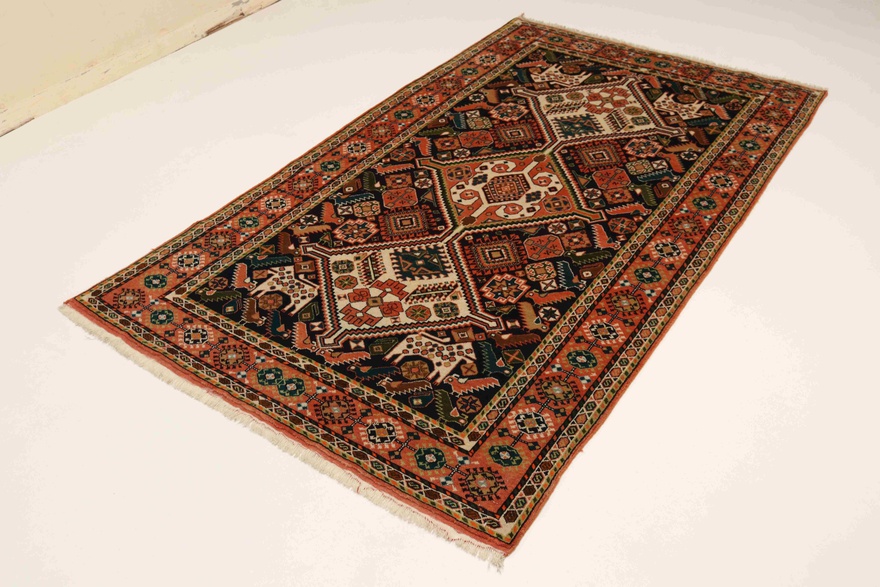 Orientteppich antik, 208 × 123 cm, Wolle