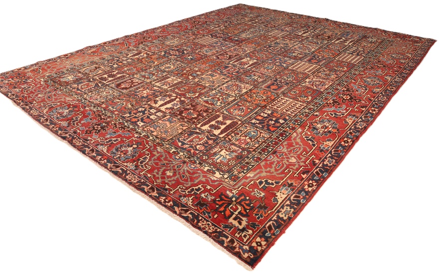 Bakhtiari Perserteppich aus Iran, 422 × 320 cm