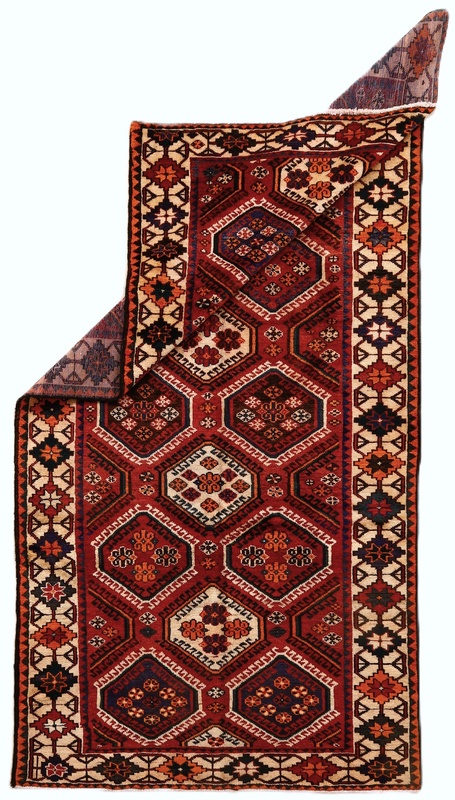Handgeknüpfter Bakhtiari Perserteppich, 298 × 152 cm, Wolle