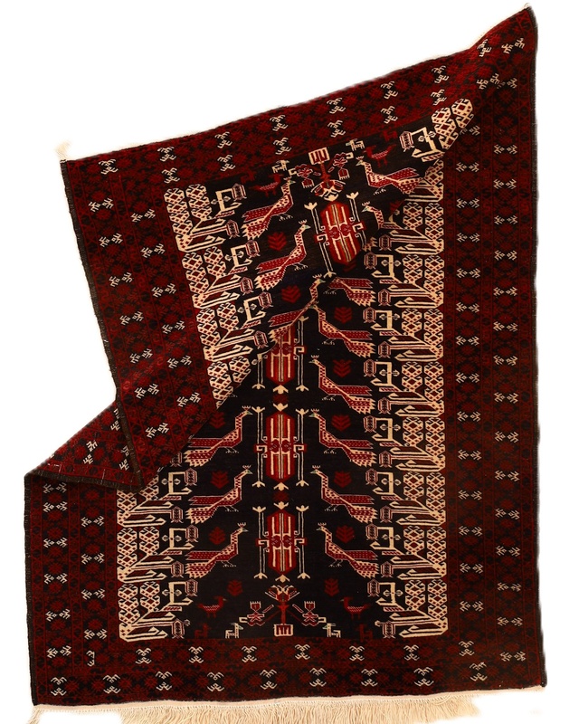 Baluch Perserteppich 140 × 104 cm aus Wolle, handgeknüpft