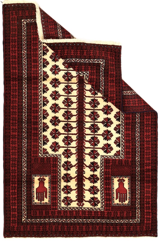 Handgeknüpfter Baluch Perserteppich, 148 × 97 cm, Wolle