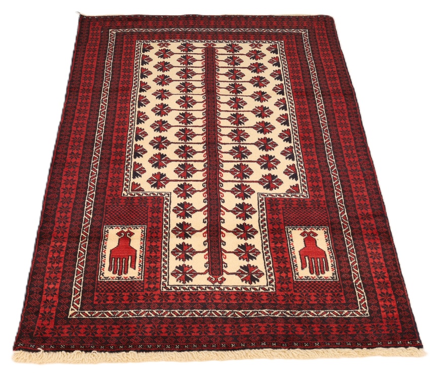 Handgeknüpfter Baluch Perserteppich, 148 × 97 cm, Wolle